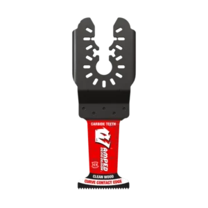 1-1/4”(w) x 1-3/4”(d) AMPED™ Demo Demon™ Universal Fit Carbide Teeth Oscillating Blade for Clean Wood