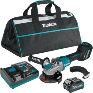 Makita 40V max XGT® Brushless Cordless 4‑1/2" / 5" X‑LOCK Angle Grinder Kit, with Electric Brake, AWS® Capable (4.0Ah)
