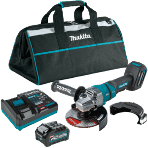 Makita 40V max XGT® Brushless Cordless 4‑1/2” / 6" Paddle Switch Angle Grinder Kit, with Electric Brake (4.0Ah)