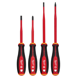 Milwaukee 4pc 1000V Insulated Slim Tip Screwdriver Set
