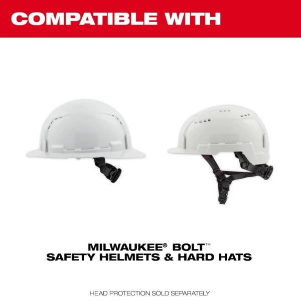 Milwaukee BOLT™ Task Full Face Shield - Clear Uncoated Lens (Compatible with Milwaukee® BOLT™ Safety Helmets & BOLT™ Hard Hats) - Image 2