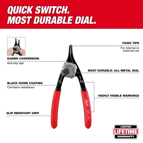 Milwaukee 9PC Snap Ring Pliers Set - Image 3