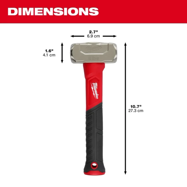 Milwaukee 2lb Fiberglass Drilling Hammer - Image 2