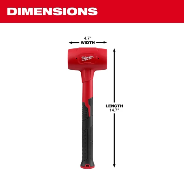 Milwaukee 48oz Dead Blow Hammer - Image 2