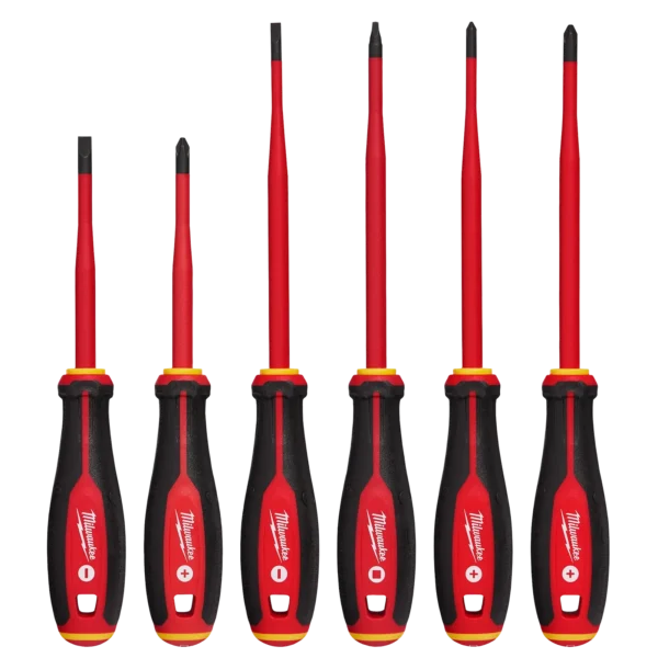 Milwaukee 6pc 1000V Insulated Slim Tip Screwdriver Set